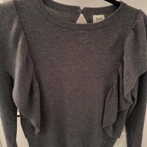 ✨‎ 3 for $15 SALE ✨YUMI Knitwear Sz Small wood blend Sweater  - Gray